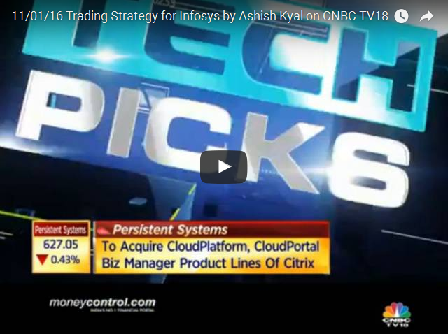Watch Ashish Kyal discussing short term trading strategy for Infosys Live on CNBC TV18