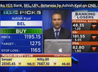 Tech Picks YES Bank, BEL, UPL, Britannia by Ashish Kyal on CNBC TV18